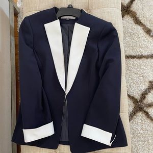 Navy blue suit blazer